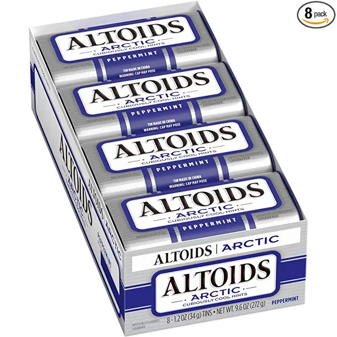 ALTOIDS Arctic Peppermint Mints, 1.2-Ounce Tin (Pack of 8) 2 pack