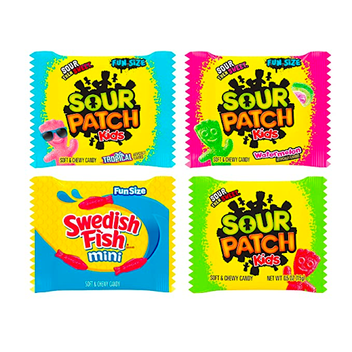 Sour Patch Kids and swedish